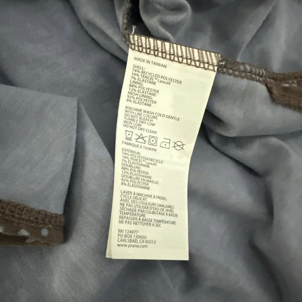 Prana womens XS brown geo pattern strappy hiking dress built in bra - Picture 7 of 13